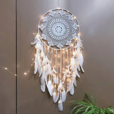 Bohemian Chic Dreamcatcher with Hanging Feathers